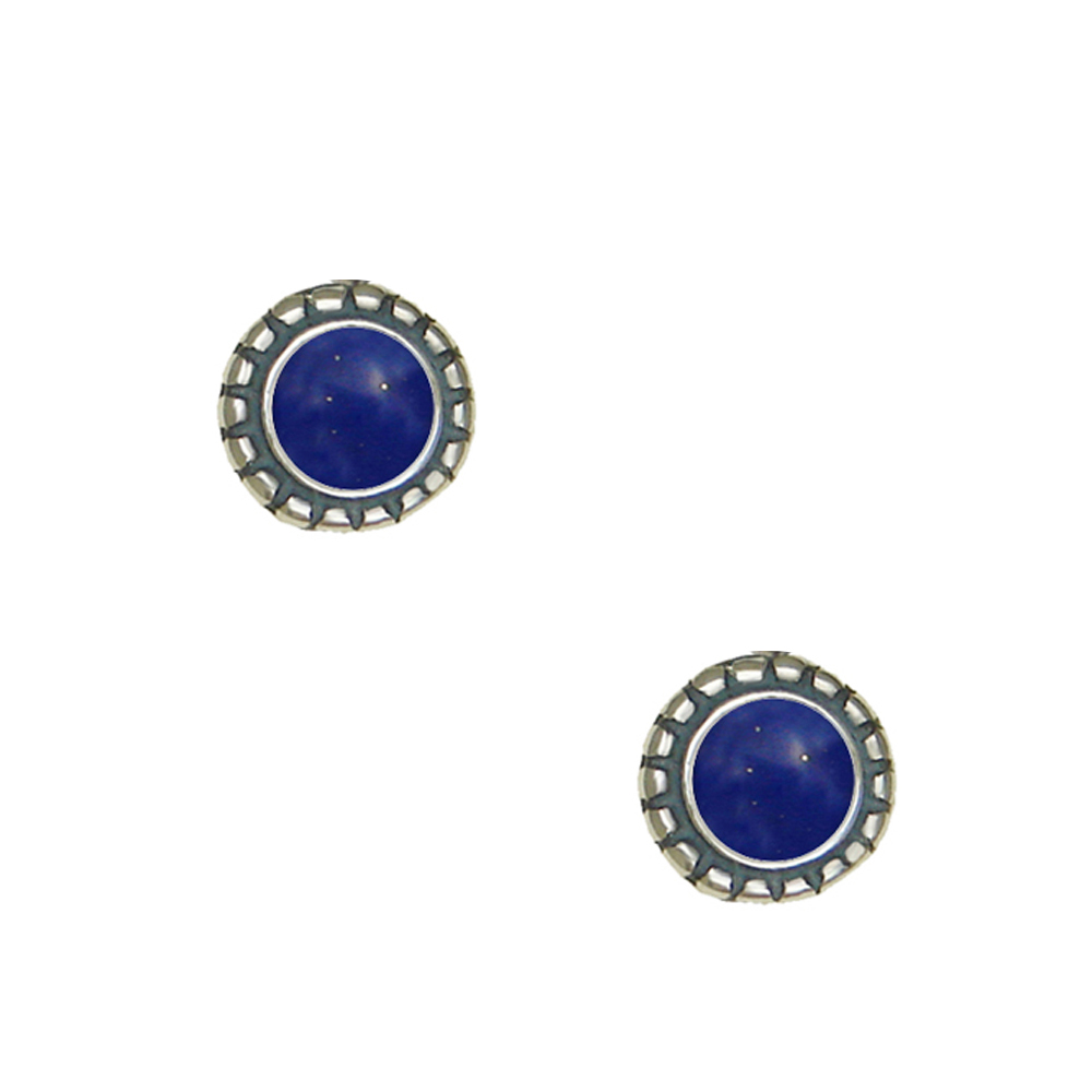 Sterling Silver Little Lapis Lazuli Post Stud Earrings